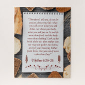 Brood | Matthew 6:25 Bijbelverse Legpuzzel (Verticaal)