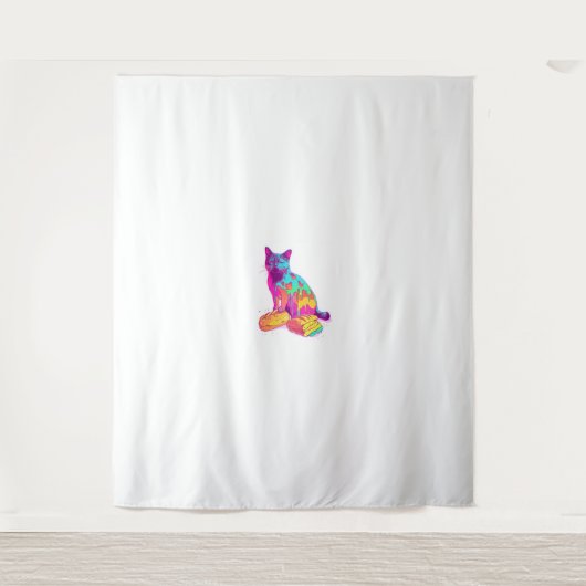 Brood Meowphosis – Glitchy Funny Cat Meme Wandkleed (Voorkant)