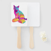 Brood Meowphosis � Glitchy Grappige Kat Meme Handwaaier (Voorkant en achterkant)