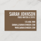 brood met gebakken bakkerij, gebak, gebak, gebak visitekaartje (Achterkant)