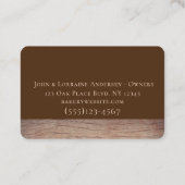 Brood met gebakken brood op houtkap visitekaartje (Achterkant)