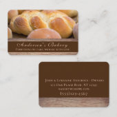 Brood met gebakken brood op houtkap visitekaartje (Voorkant / Achterkant)