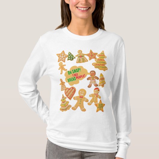 Brood met kreupelbrood met een lelijke kerstkeuken t-shirt (Voorkant)