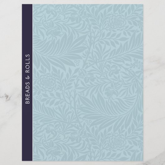 Brood | Ontvanger divider | Blauwe Floral (Achterkant)