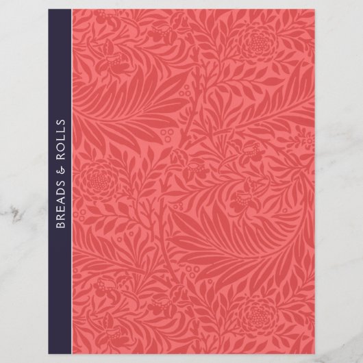 Brood | Ontvanger divider |  Rode Floral (Achterkant)