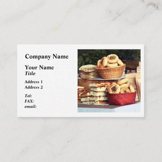 Brood op Farmer's Market Visitekaartje (Voorkant)