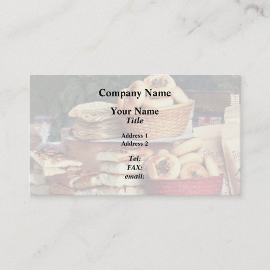 Brood op Farmer's Market Visitekaartje (Voorkant)