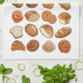 Brood Patroon keukenhanddoek 16 x 24 inch (Gevouwen)