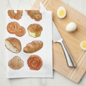 Brood Patroon keukenhanddoek 16 x 24 inch (Quarter Fold)