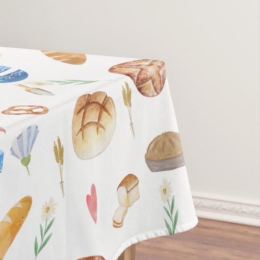 Brood | Pies | Patroon voor Waterverf bakkerij Tafelkleed (Voorbeeld)