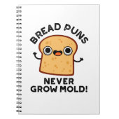 Brood Puns groeit nog nooit kruimel Notitieboek (Voorkant)