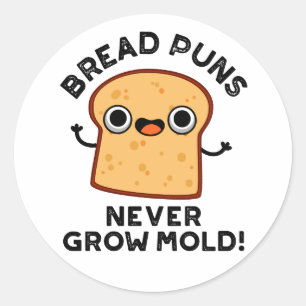 Brood Puns groeit nog nooit kruimel Ronde Sticker
