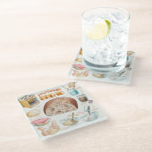 Brood Recipe glas Onderzetter (Schuin)