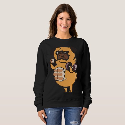 Brood Roll Pug Abs Classic T-Shirt 99 (Voorkant volledig)