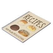 Brood rollen ontvang persoonlijke keukens koken notitieboek (Linkerzijde)