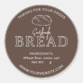 Brood  Rustic Sourdough Bread Sticker (Voorkant)