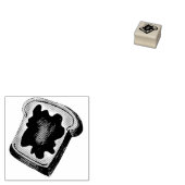 Brood Slice Toast met Jam Jelly Breakfast Stamp Rubberstempel (Gestempeld)