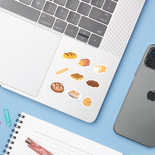 Brood Stickers (Laptop met iPhone)