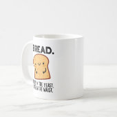 Brood stijgt in de gist-set in de wasmachine koffiemok (Voorkant links)