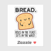 Brood stijgt in de gist-set in de wasmachine sticker (Vel)