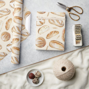 Brood Tan Bruin Crème Voedsel Cadeaupapier