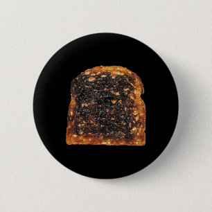 Brood-toast-verbrand halloween kostuum ronde button 5,7 cm