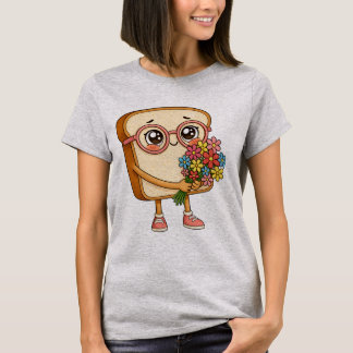 Brood Tony met bloemen – Mooie Brood T-Shirt