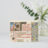 Brood uit een boek 's avonds briefkaart (Staand voorkant)