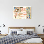 Brood uit een boek 's avonds canvas afdruk (Insitu (Slaapkamer))