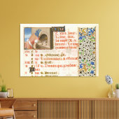 Brood uit een boek 's avonds canvas afdruk (Insitu (Woonkamer))