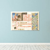 Brood uit een boek 's avonds canvas afdruk (Insitu (Houten vloer))