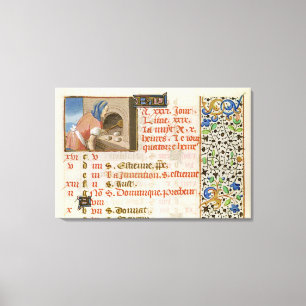 Brood uit een boek 's avonds canvas afdruk