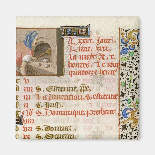 Brood uit een boek 's avonds magneet (Voorkant)