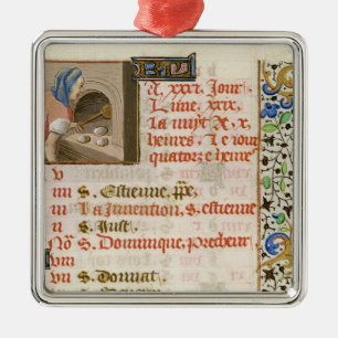 Brood uit een boek 's avonds metalen ornament