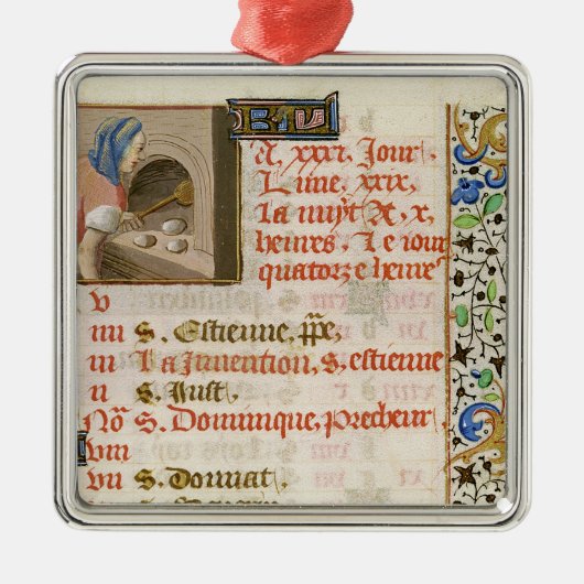 Brood uit een boek 's avonds metalen ornament (Voorkant)