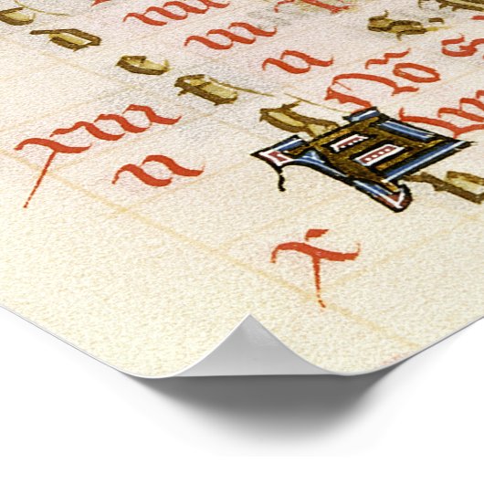 Brood uit een boek 's avonds poster (Hoek)