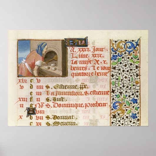 Brood uit een boek 's avonds poster (Voorkant)