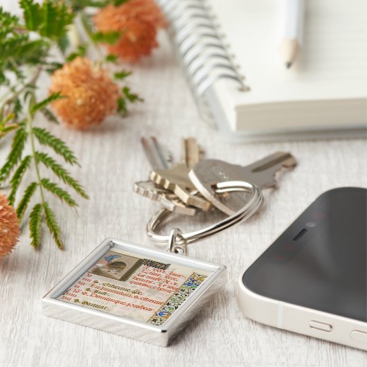 Brood uit een boek 's avonds sleutelhanger (Zijkant)