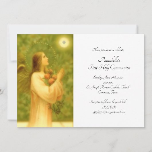 Brood van de engelen Eerste Heilige Communie Kaart (Voorkant)