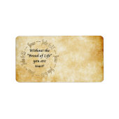 BROOD VAN HET LEVEN / JOHANNES 6:35 ETIKET (Voorkant)