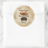 BROOD VAN HET LEVEN / JOHANNES 6:35 RONDE STICKER (Tas)