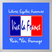 Brood, wijn, Cheese French Essentials Kitchen Poster (Voorkant)