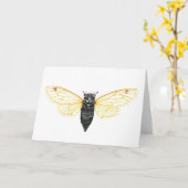 Brood X 17 jaar Periodicaal Cicada Kaart (Gele Bloem)