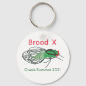 Brood X Cicada Summer 2021 Sleutelhanger (Voorkant)
