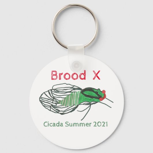 Brood X Cicada Summer 2021 Sleutelhanger (Voorkant)