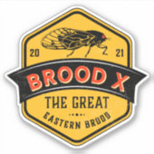 Brood X Cicaden Het Grote Oostelijke Broed Sticker (Voorkant)