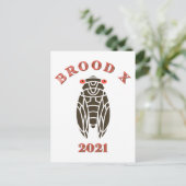 Brood X Great Eastern Cicada 2021 Briefkaart (Staand voorkant)