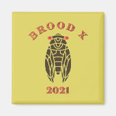 Brood X Great Eastern Cicada 2021 Magneet (Voorkant)