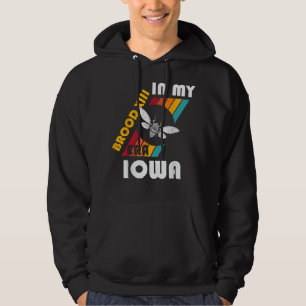Brood XIII in mijn tijdperk Iowa Cicada Hoodie