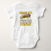 Brood XIV 2025 Cicada Eendelige outfit Romper (Achterkant)